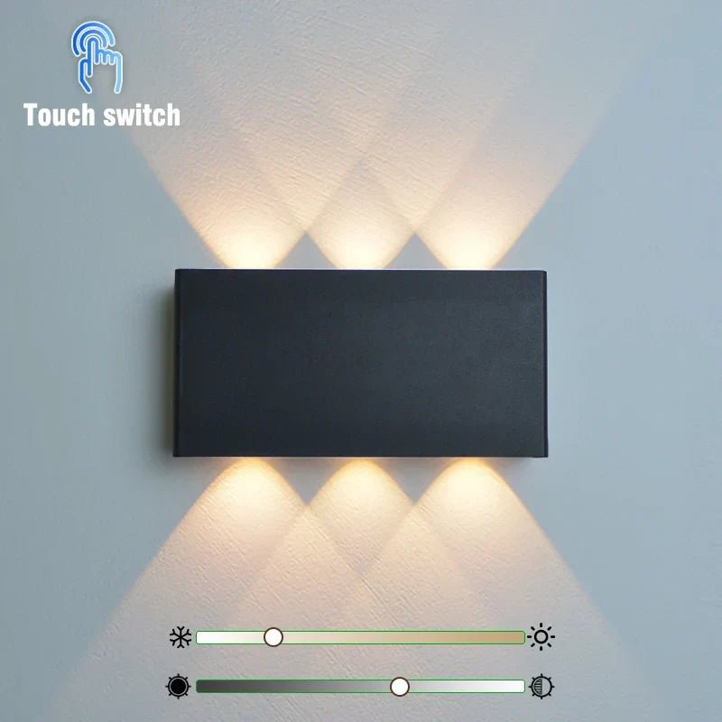 Applique murale rechargeable design minimaliste avec texture bois