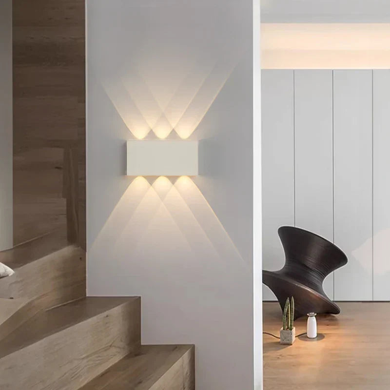 Applique murale rechargeable design minimaliste avec texture bois