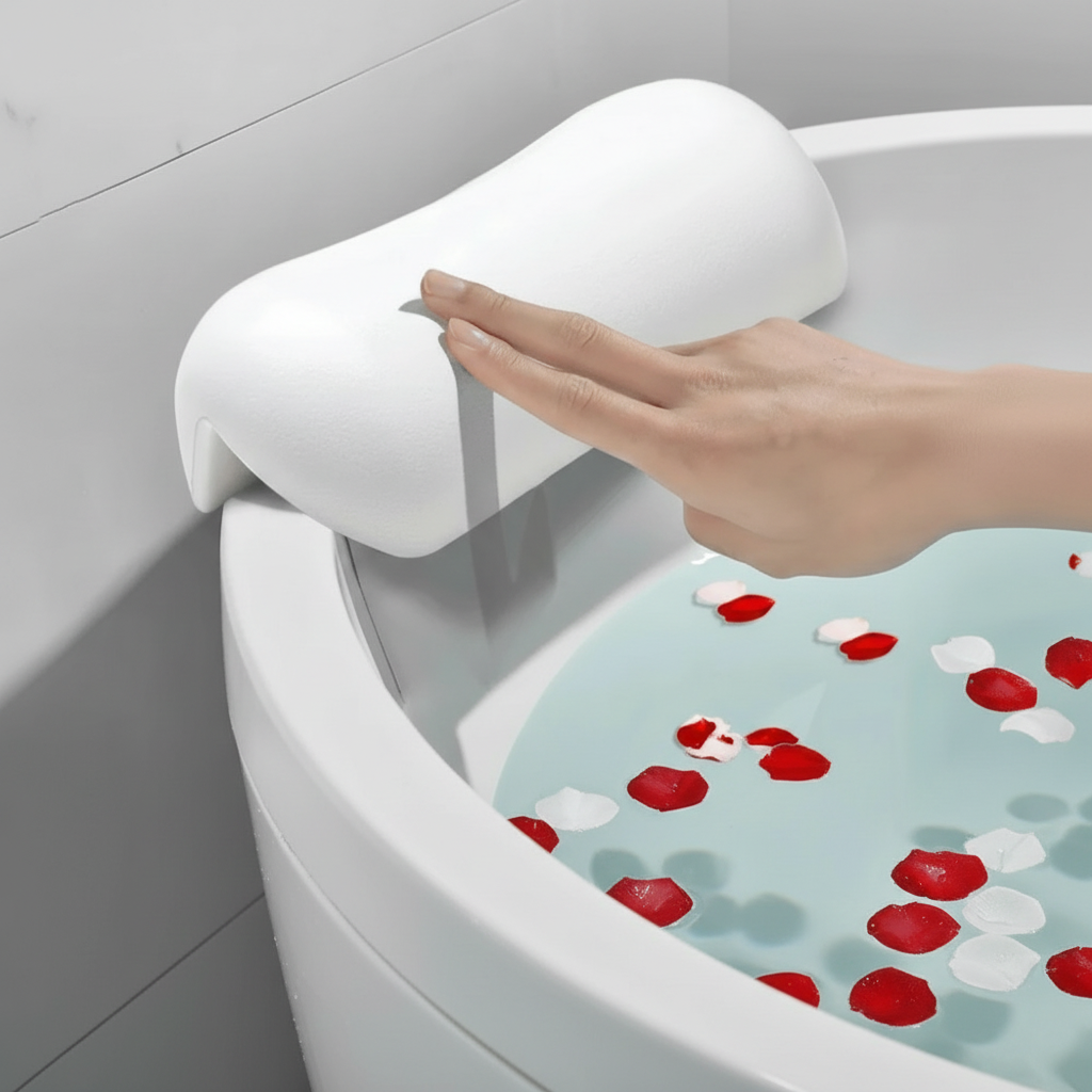 AQUACLOUD Premium Bath Pillow – Ergonomic & Non-Slip for Relaxing Baths