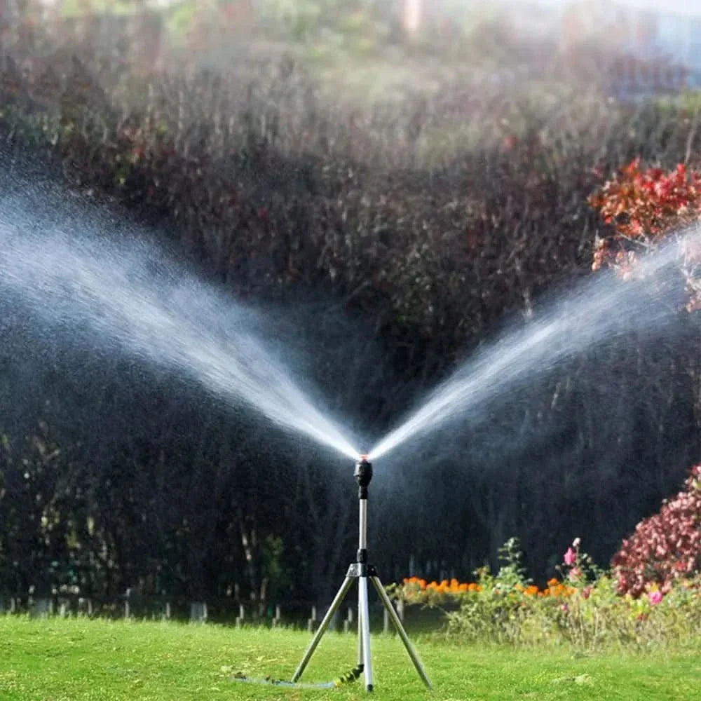 Arroseur de jardin rotatif automatique avec trépied télescopique