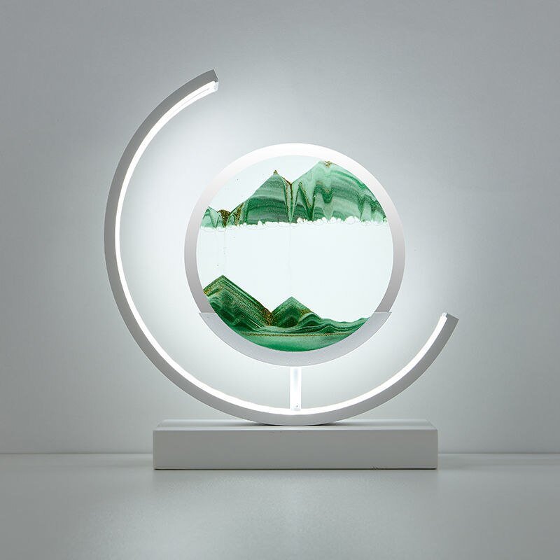 Art de sable lumineux avec paysages des profondeurs marines pour décoration intérieure