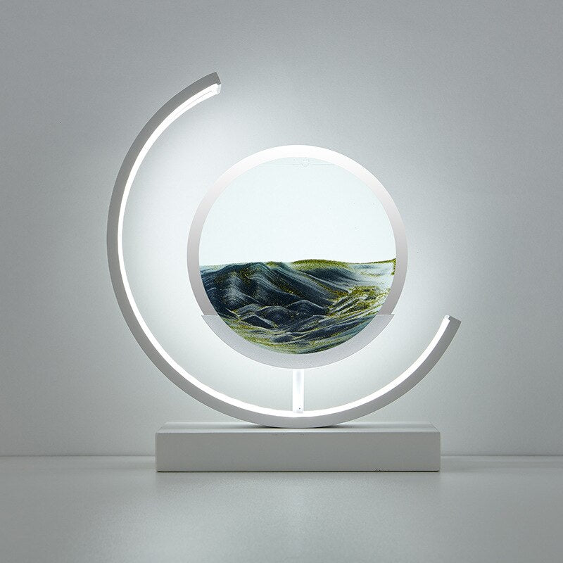 Art de sable lumineux avec paysages des profondeurs marines pour décoration intérieure