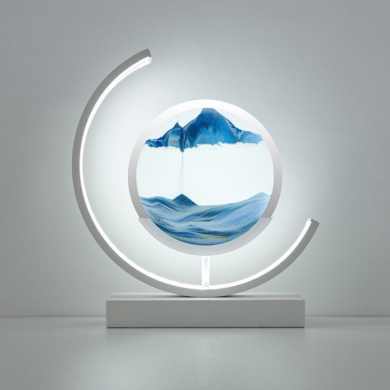 Art de sable lumineux avec paysages des profondeurs marines pour décoration intérieure