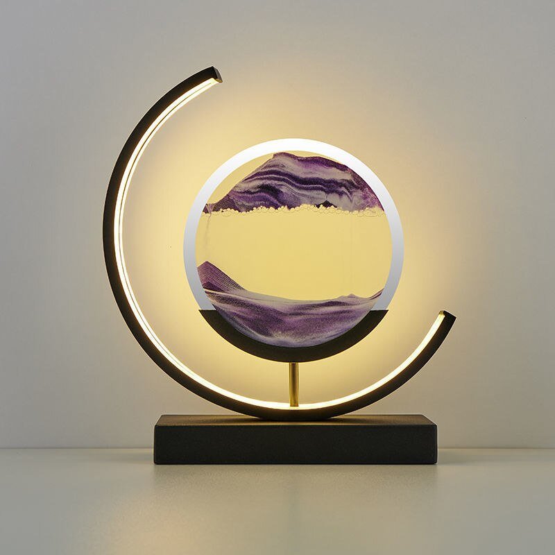 Art de sable lumineux avec paysages des profondeurs marines pour décoration intérieure