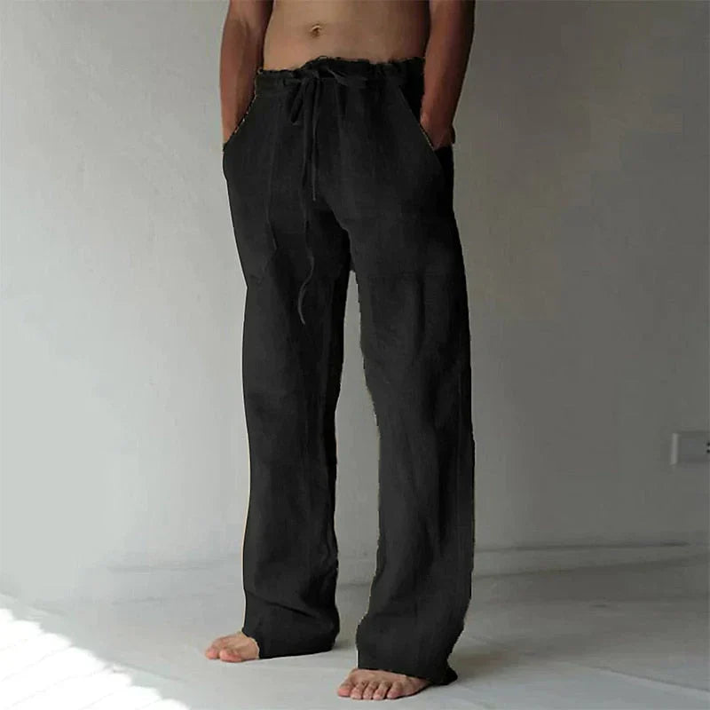 Arthur - Men's Wide Linen Trousers