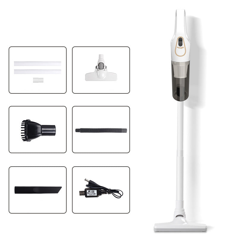 Aspirateur à main sans fil pour la maison et la voiture, blanc/noir