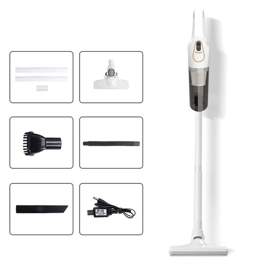 Aspirateur à main sans fil pour la maison et la voiture, blanc/noir