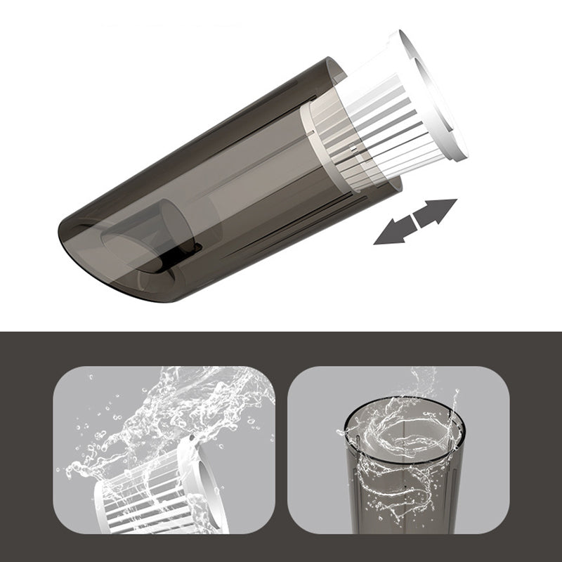 Aspirateur à main sans fil pour la maison et la voiture, blanc/noir