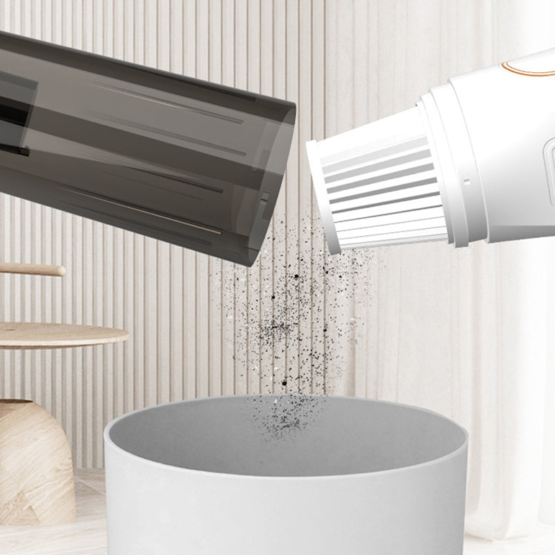 Aspirateur à main sans fil pour la maison et la voiture, blanc/noir