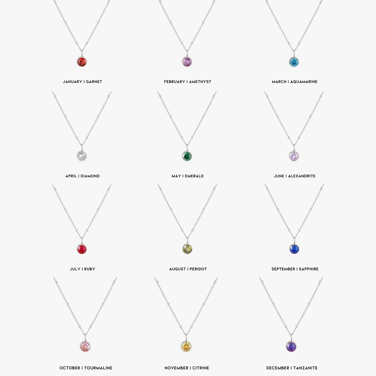 Aurora Birthstone Necklace - A Enchanting Connection