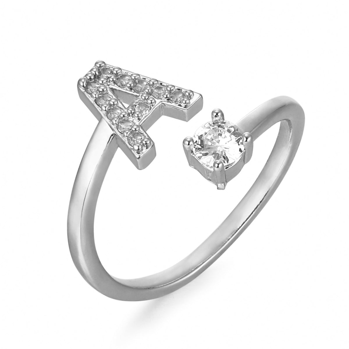 Bague initiale personnalisée et élégante