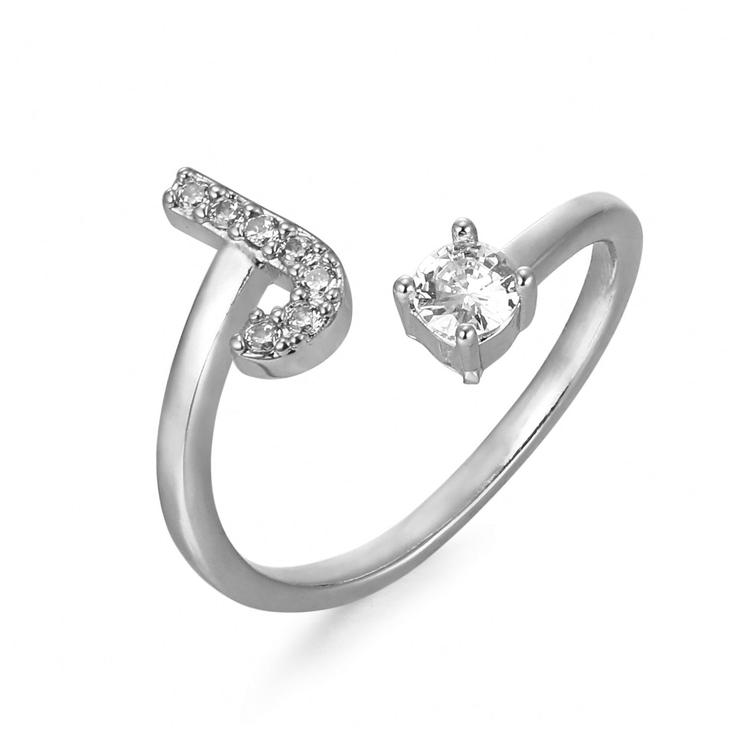Bague initiale personnalisée et élégante