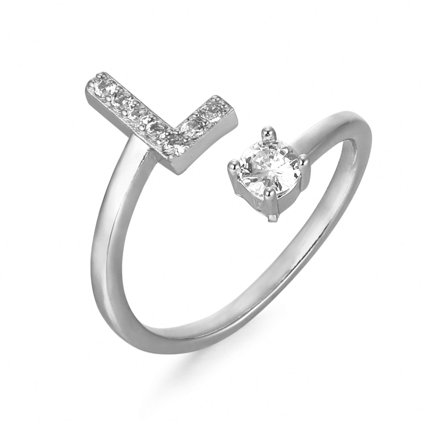 Bague initiale personnalisée et élégante