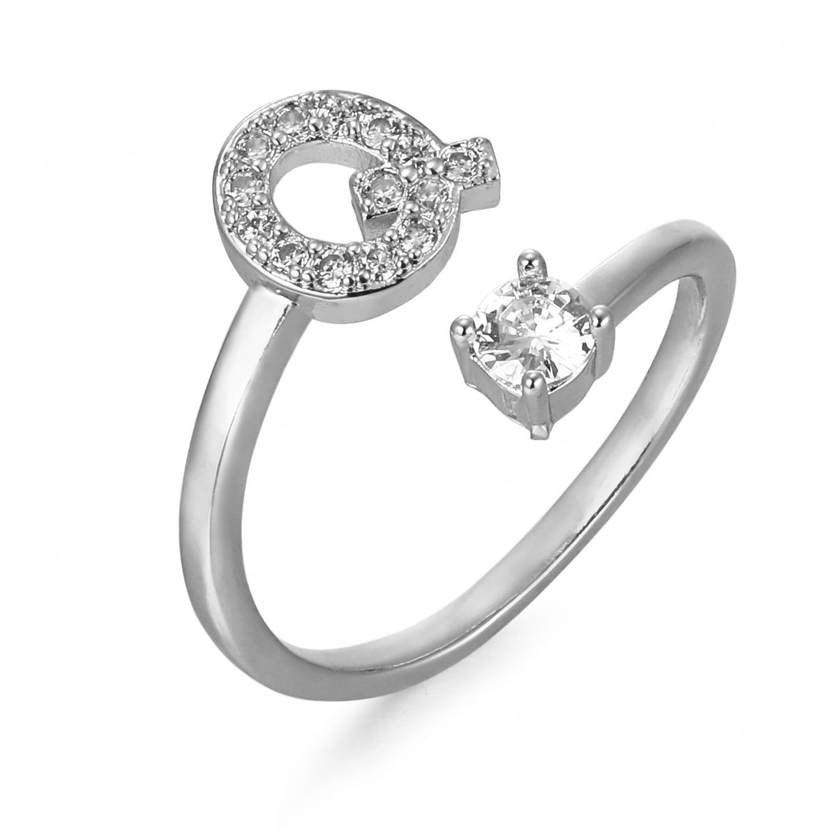 Bague initiale personnalisée et élégante