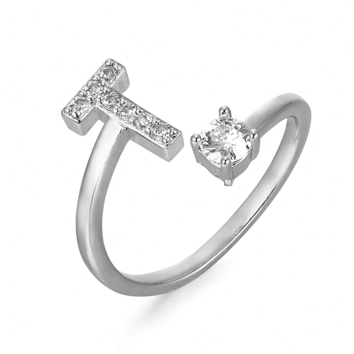 Bague initiale personnalisée et élégante