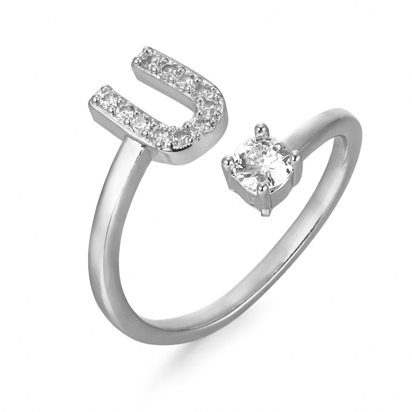 Bague initiale personnalisée et élégante