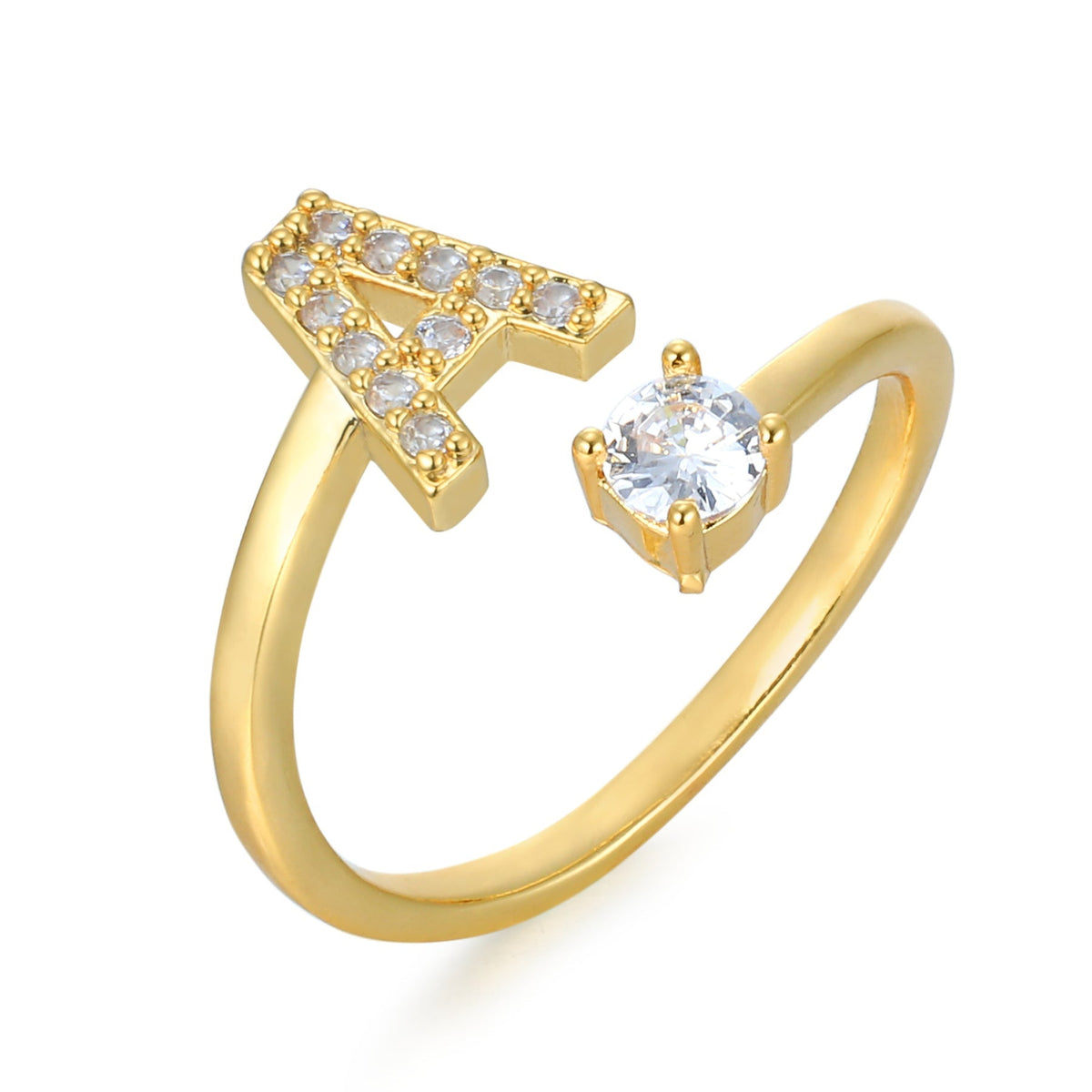 Bague initiale personnalisée et élégante