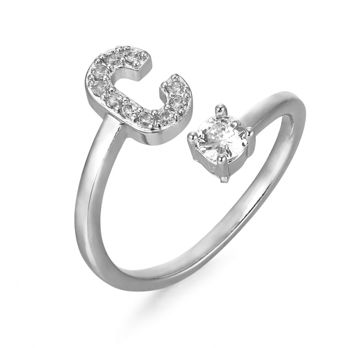 Bague initiale personnalisée et élégante