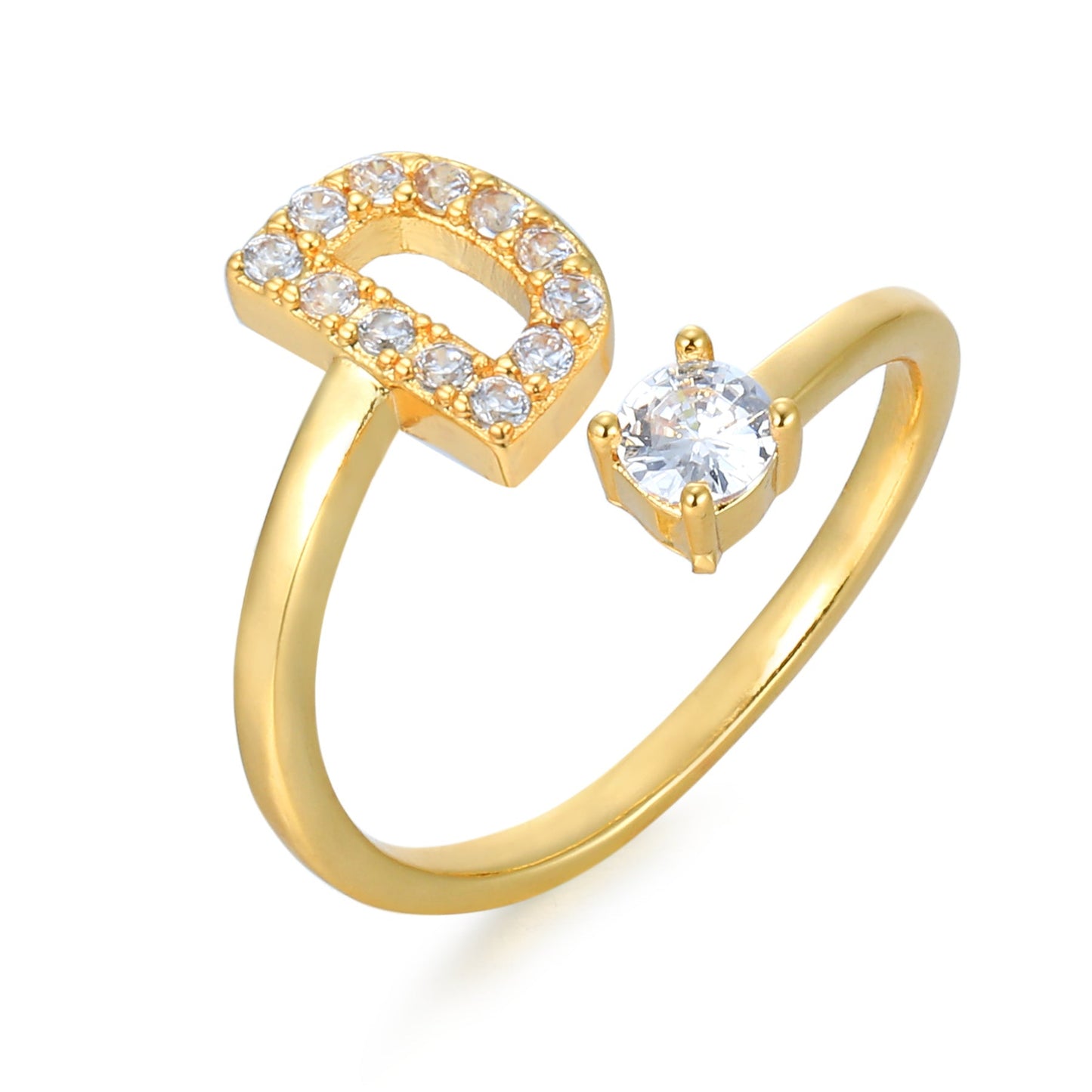 Bague initiale personnalisée et élégante