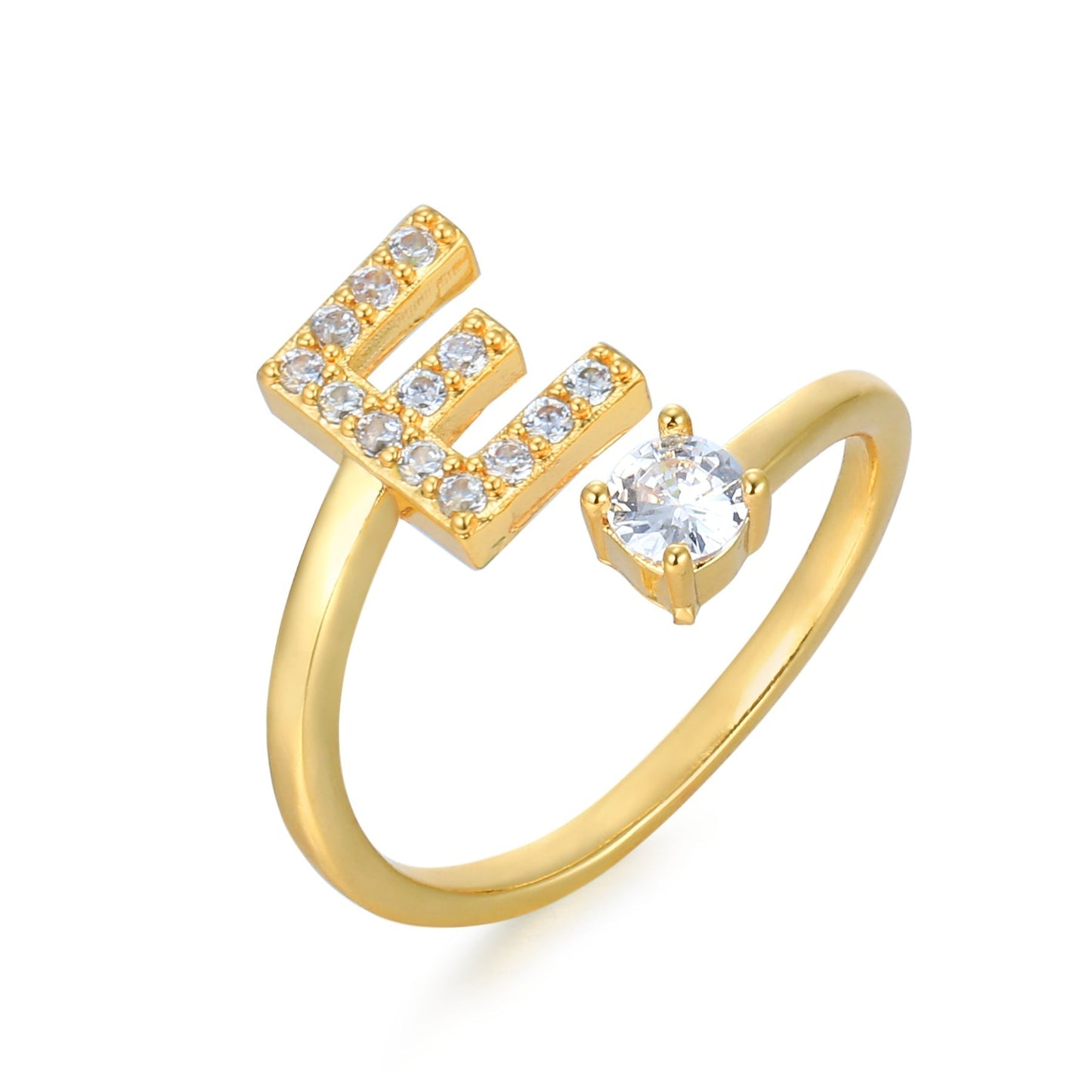 Bague initiale personnalisée et élégante