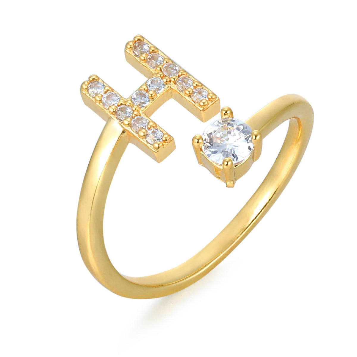 Bague initiale personnalisée et élégante