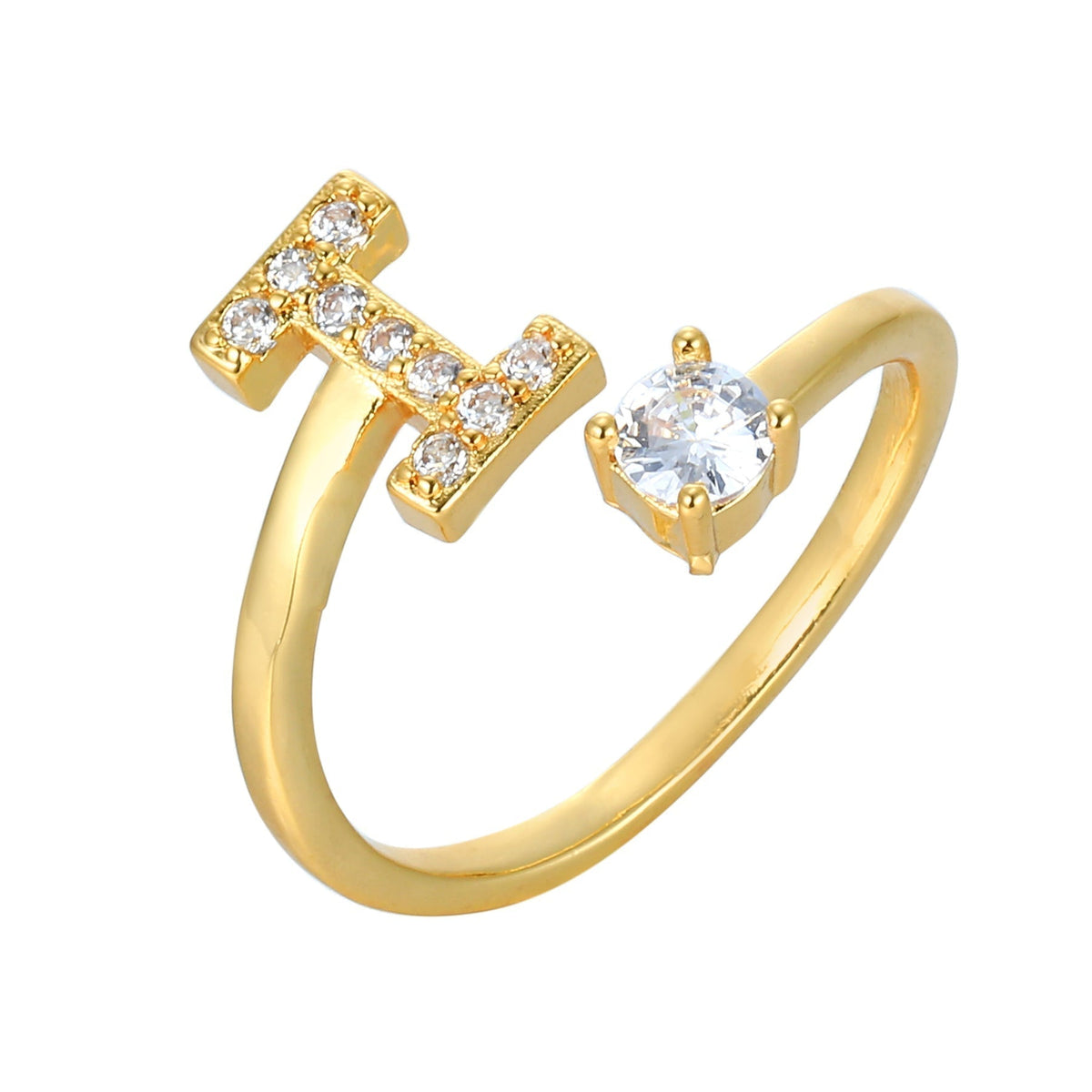 Bague initiale personnalisée et élégante