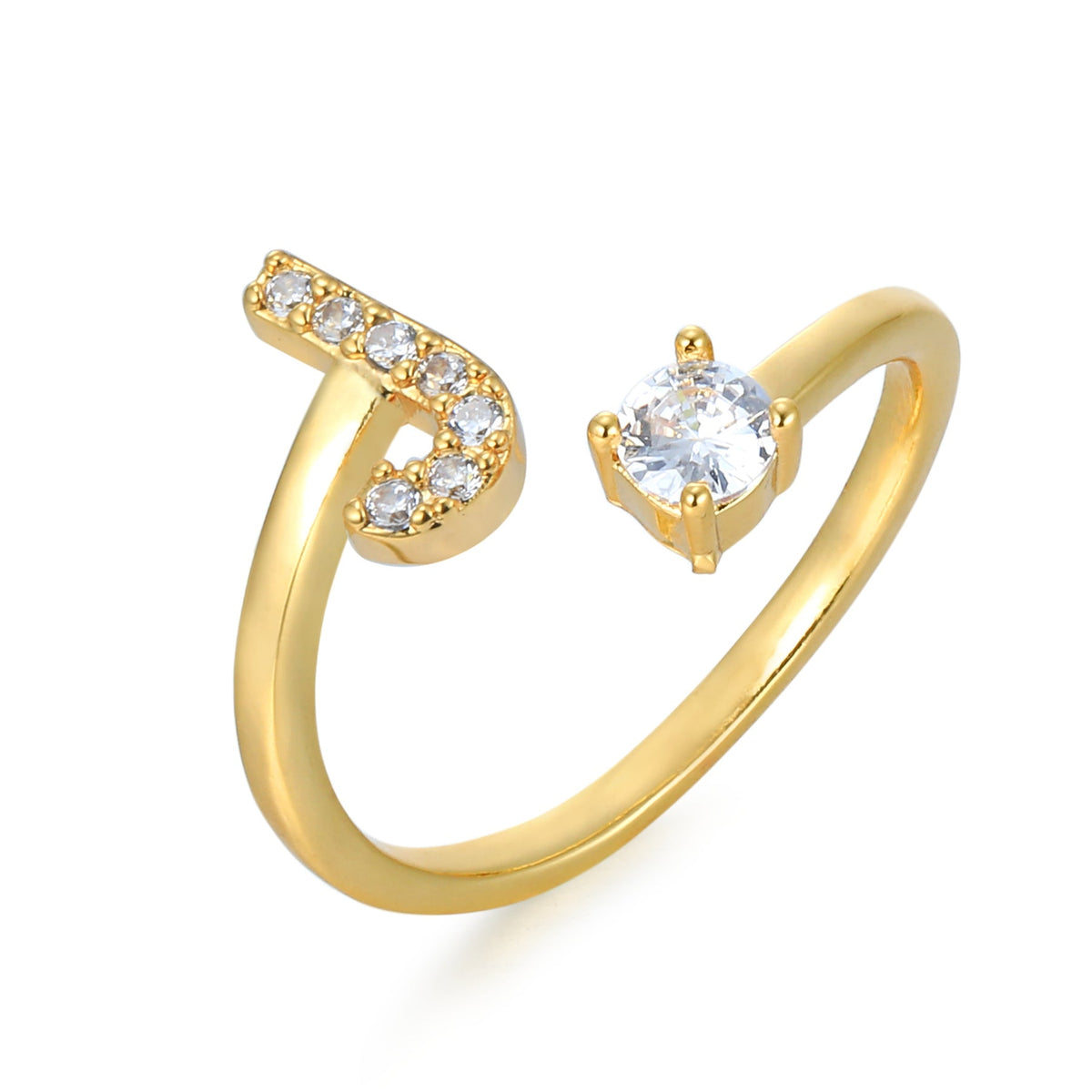 Bague initiale personnalisée et élégante