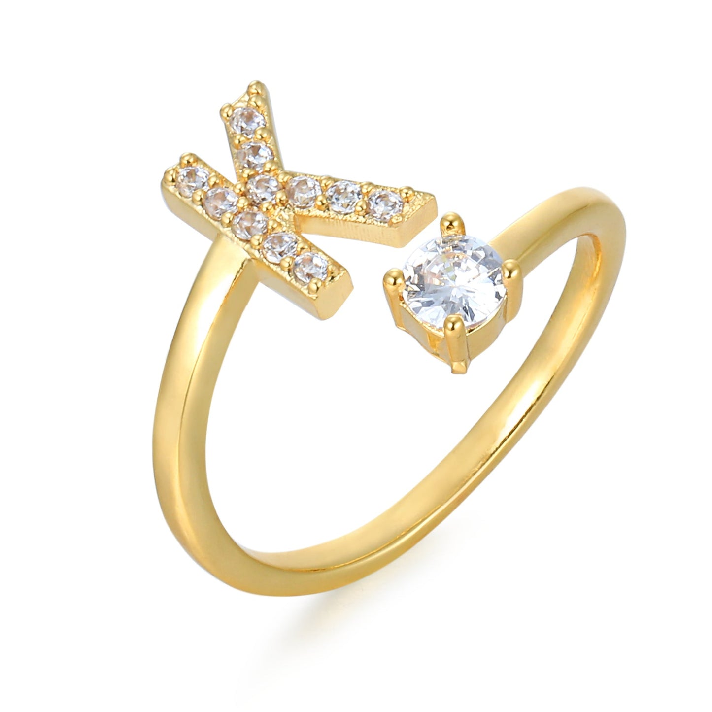 Bague initiale personnalisée et élégante
