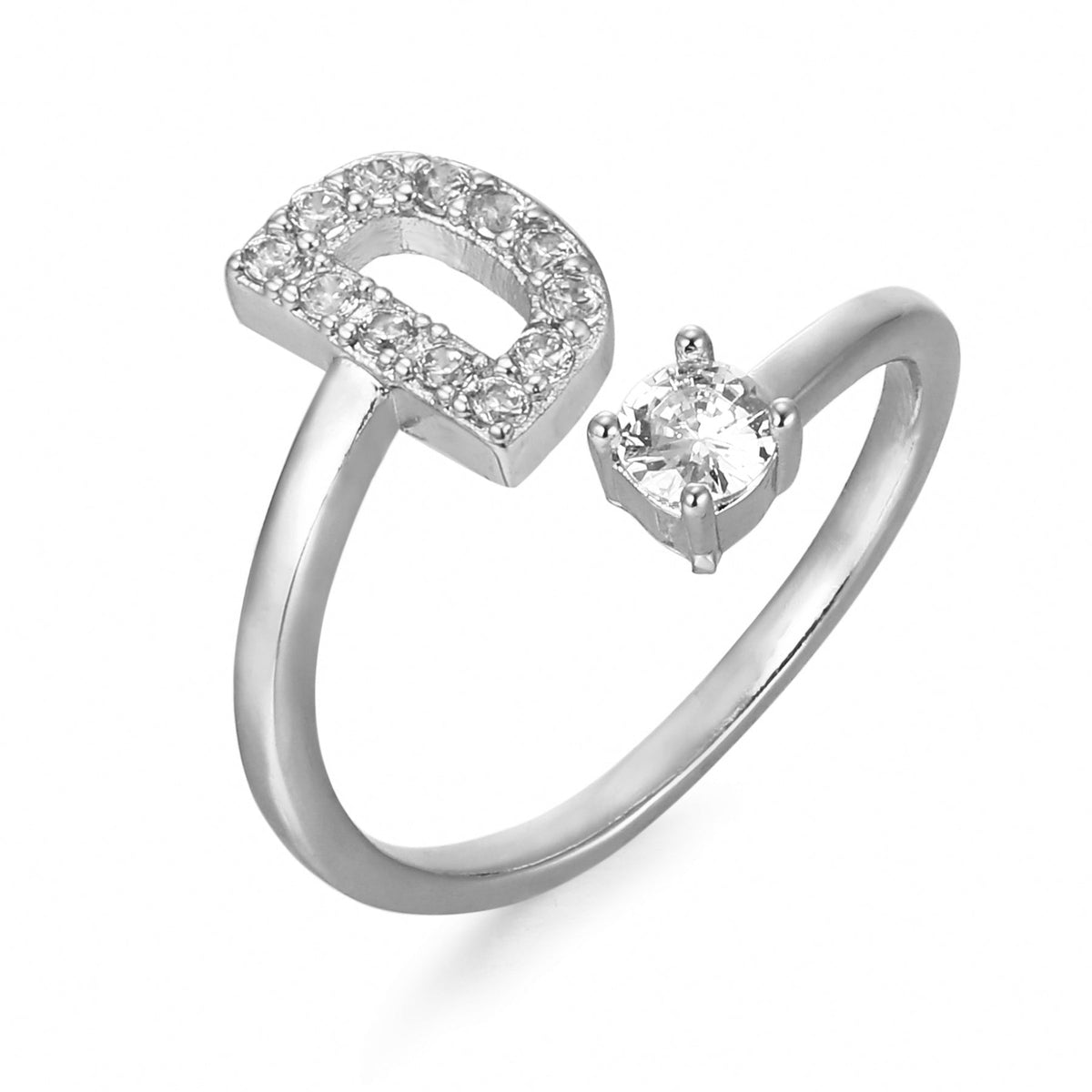 Bague initiale personnalisée et élégante