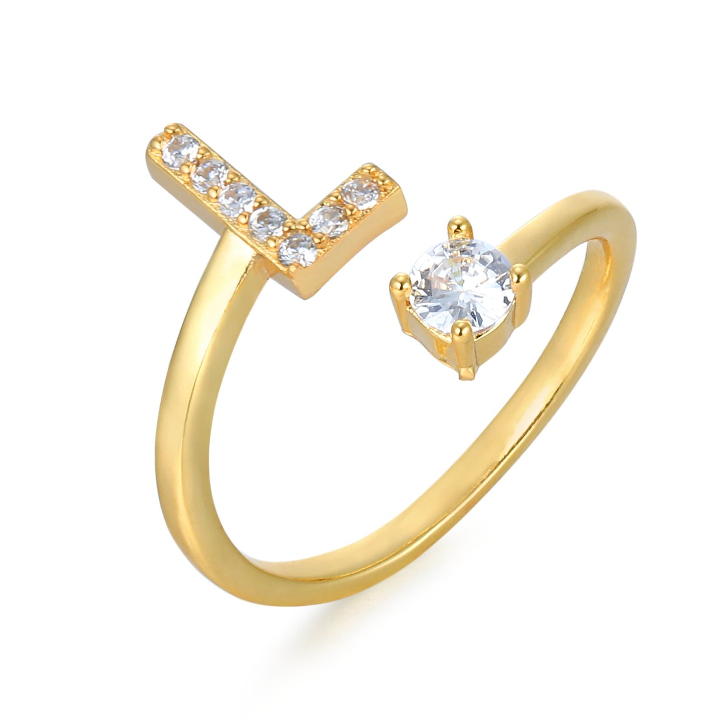 Bague initiale personnalisée et élégante