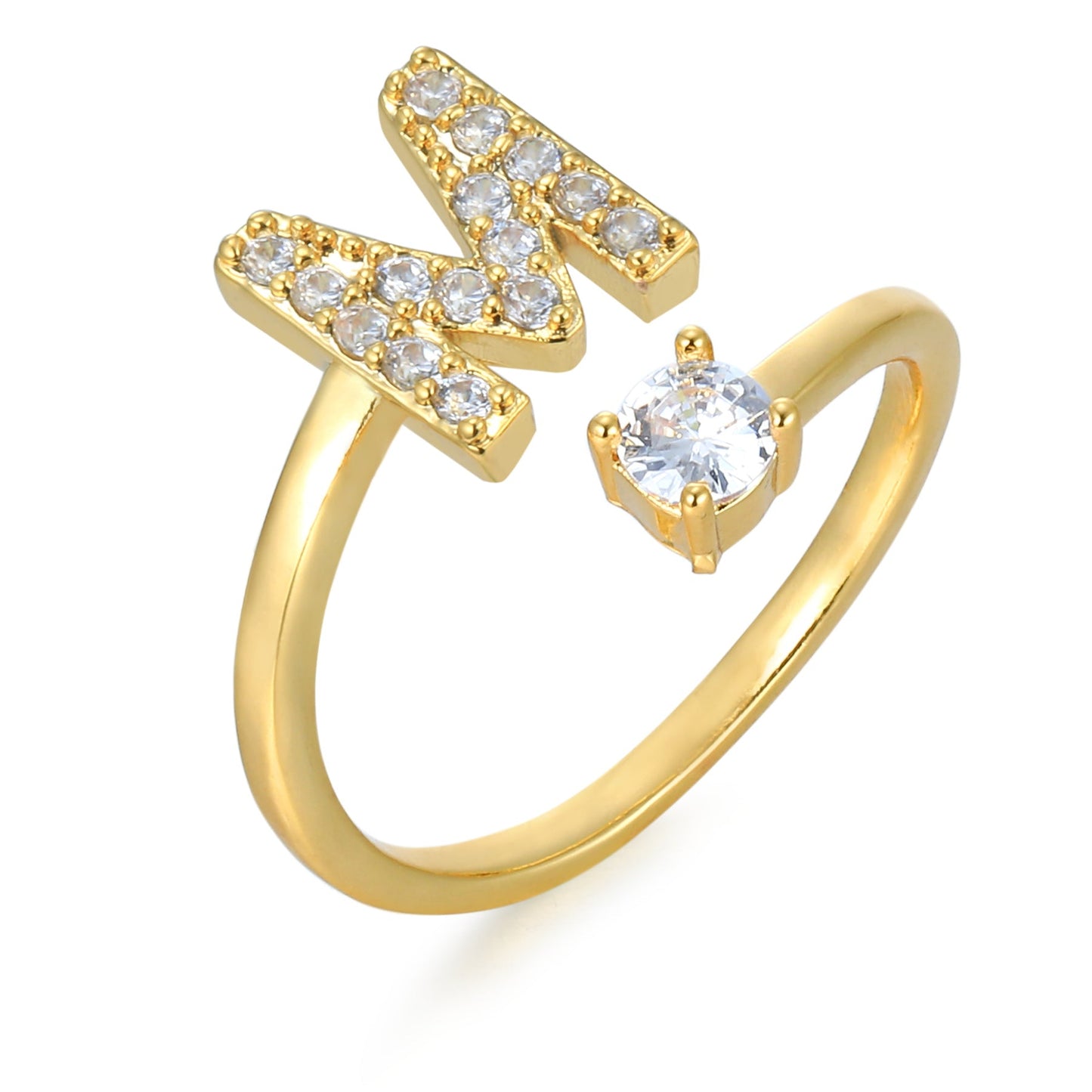 Bague initiale personnalisée et élégante