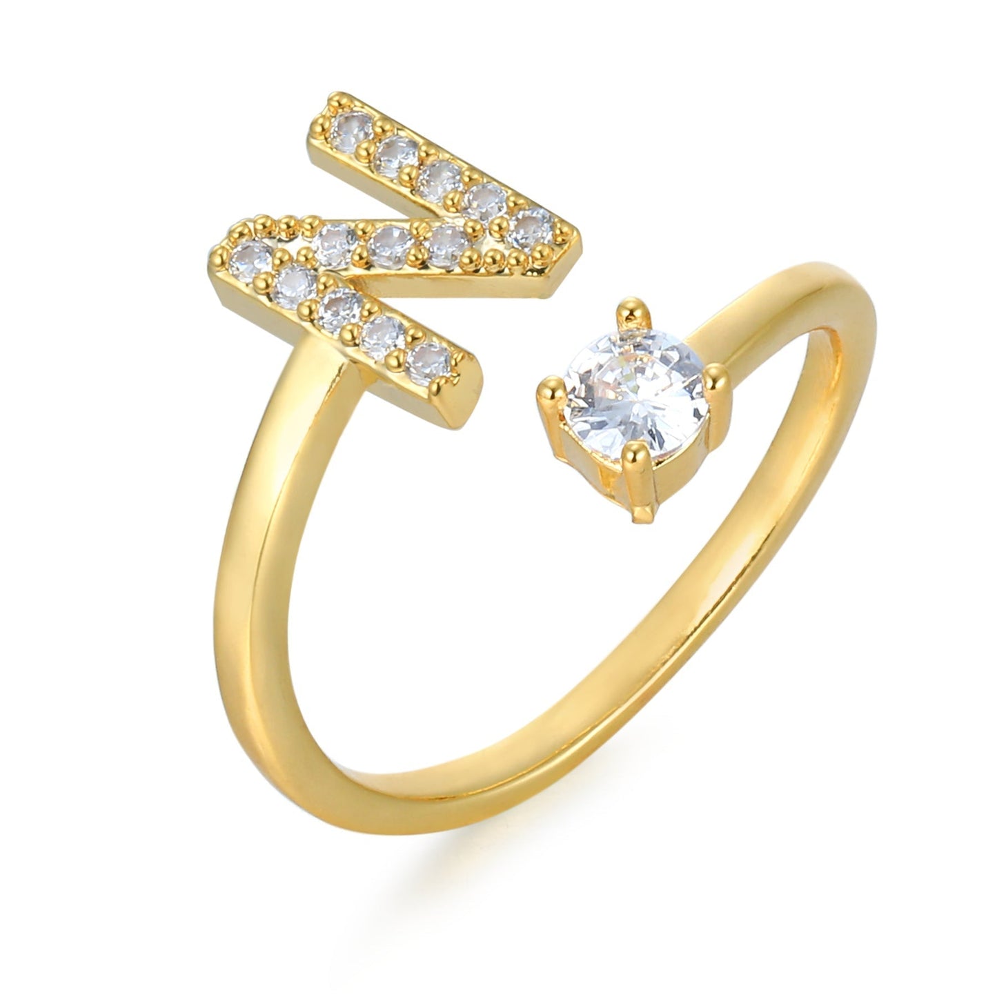 Bague initiale personnalisée et élégante