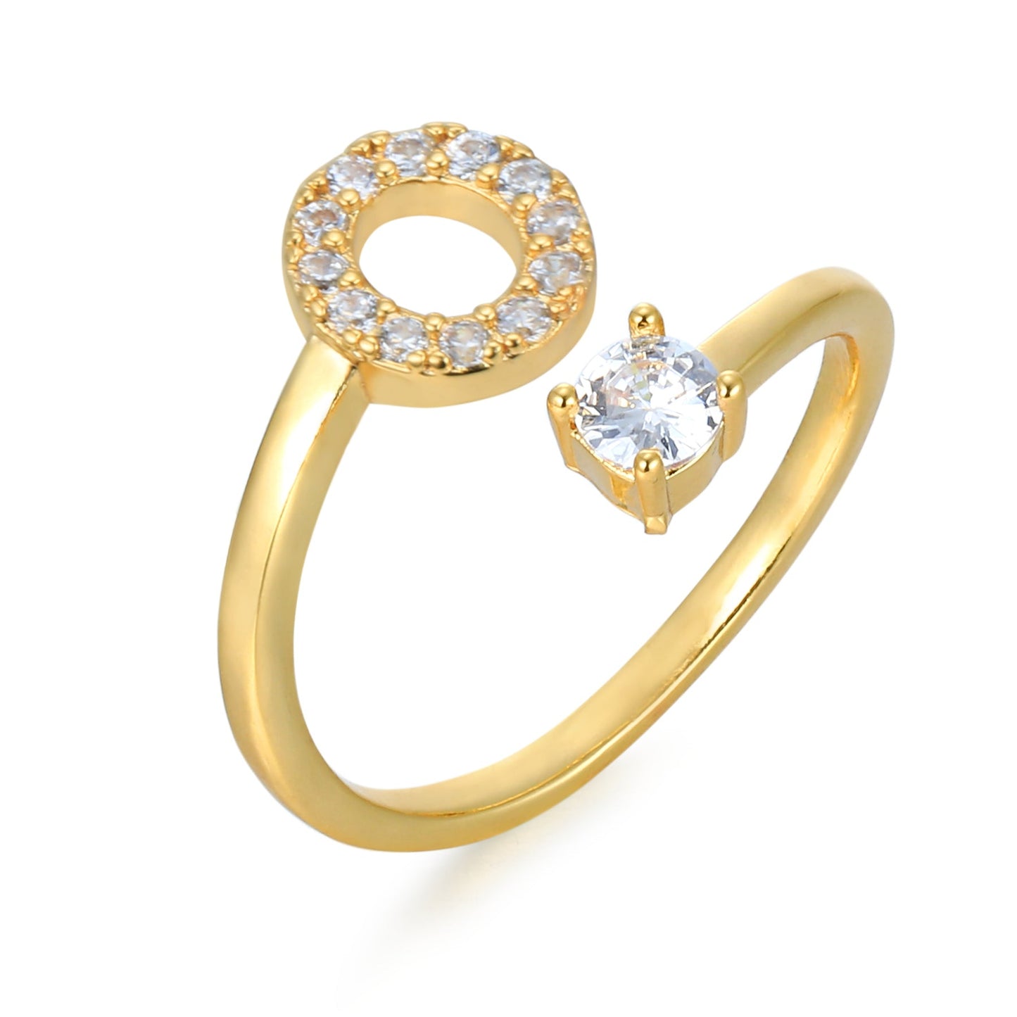 Bague initiale personnalisée et élégante