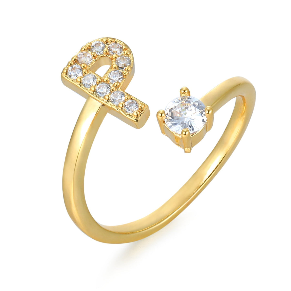 Bague initiale personnalisée et élégante