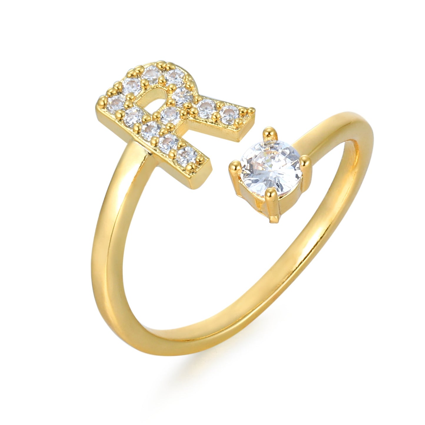 Bague initiale personnalisée et élégante