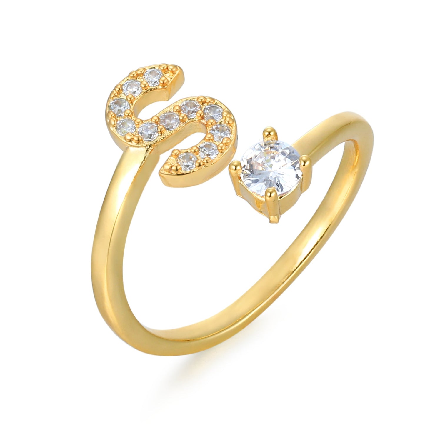 Bague initiale personnalisée et élégante