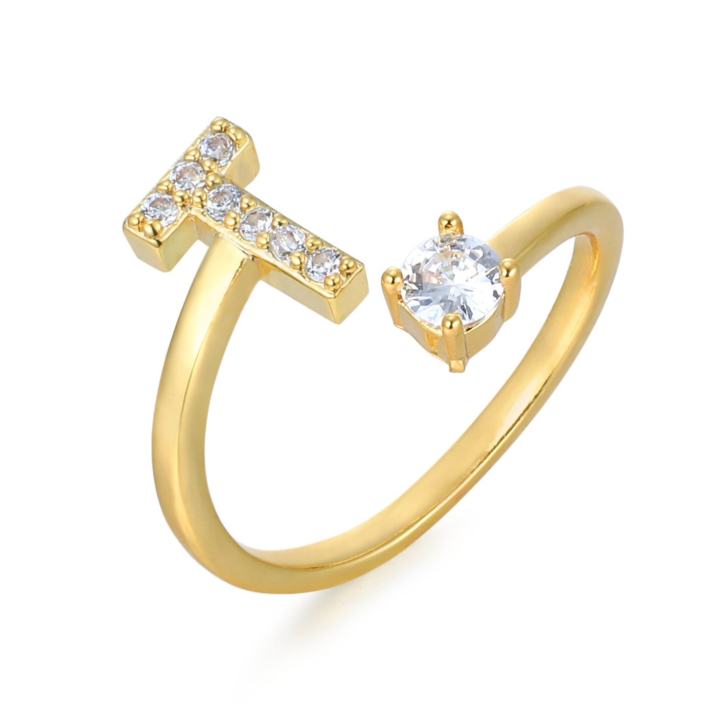 Bague initiale personnalisée et élégante