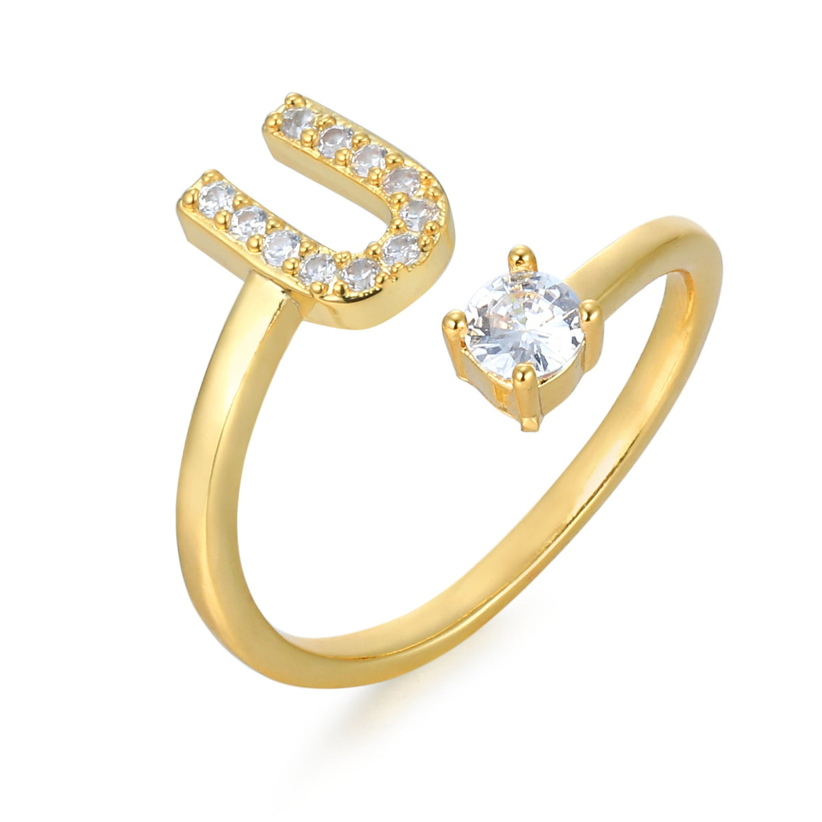 Bague initiale personnalisée et élégante