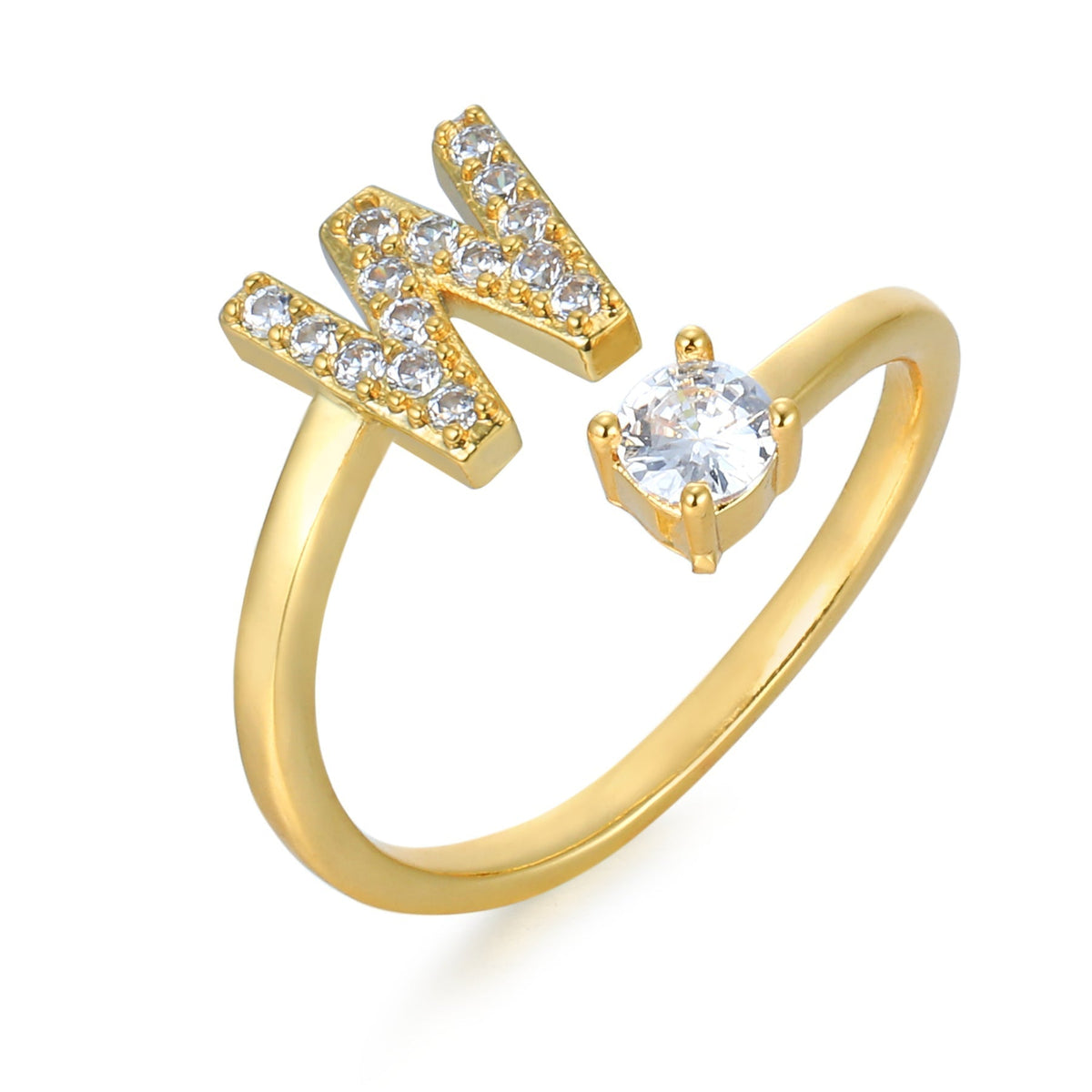 Bague initiale personnalisée et élégante