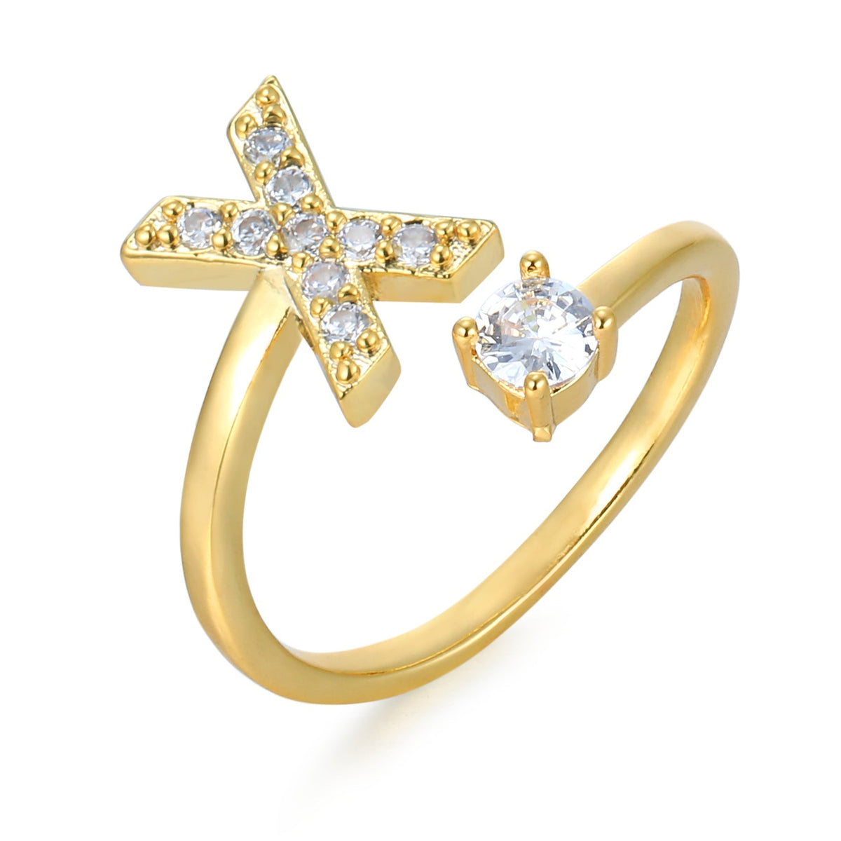 Bague initiale personnalisée et élégante