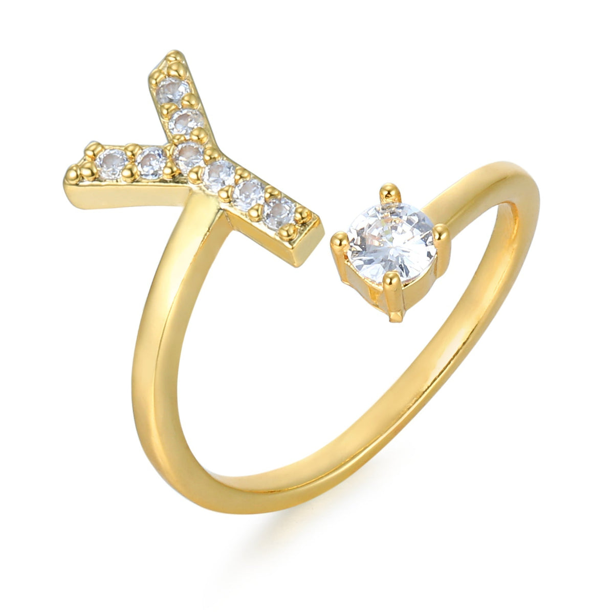Bague initiale personnalisée et élégante