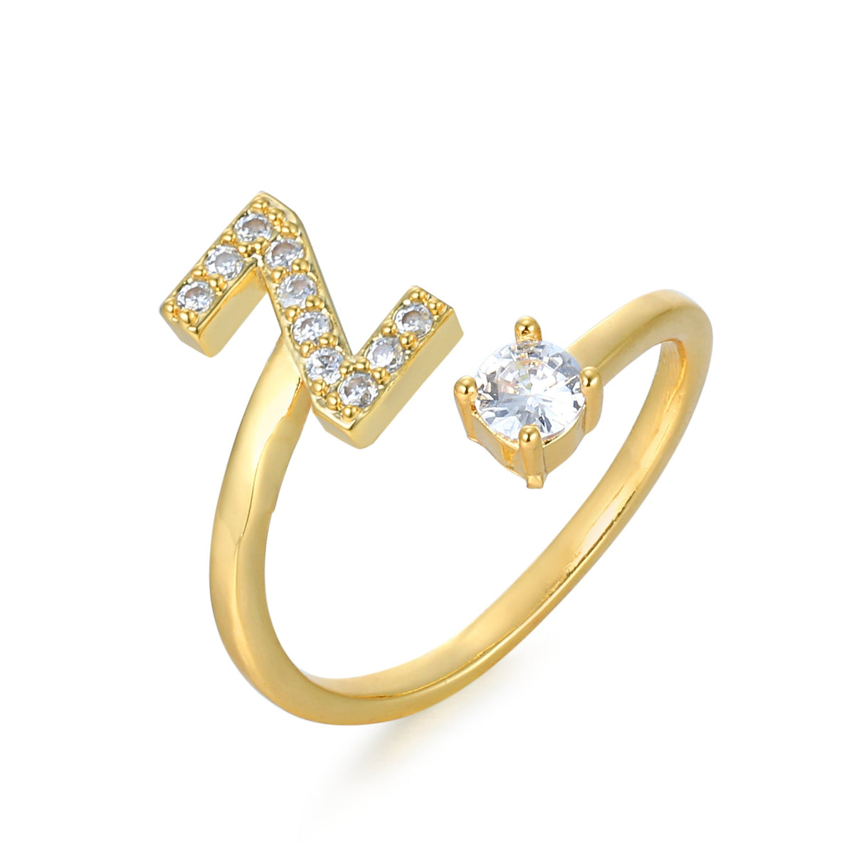 Bague initiale personnalisée et élégante