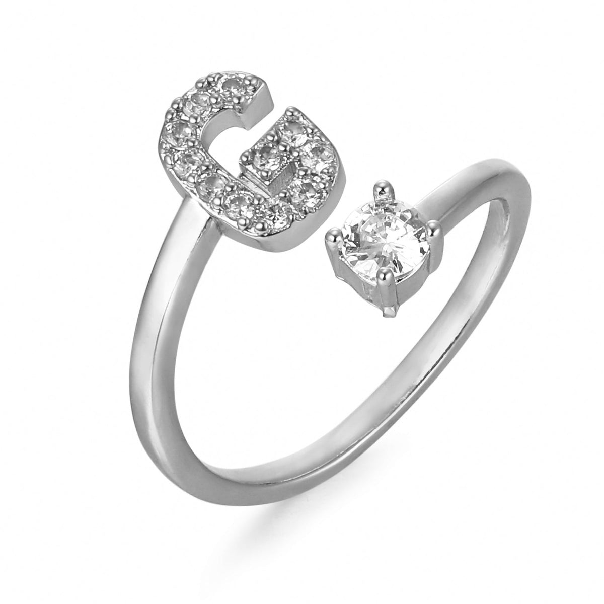 Bague initiale personnalisée et élégante