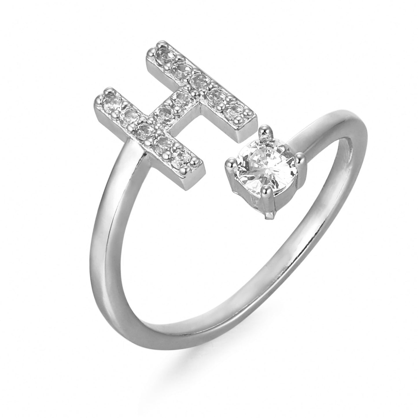 Bague initiale personnalisée et élégante