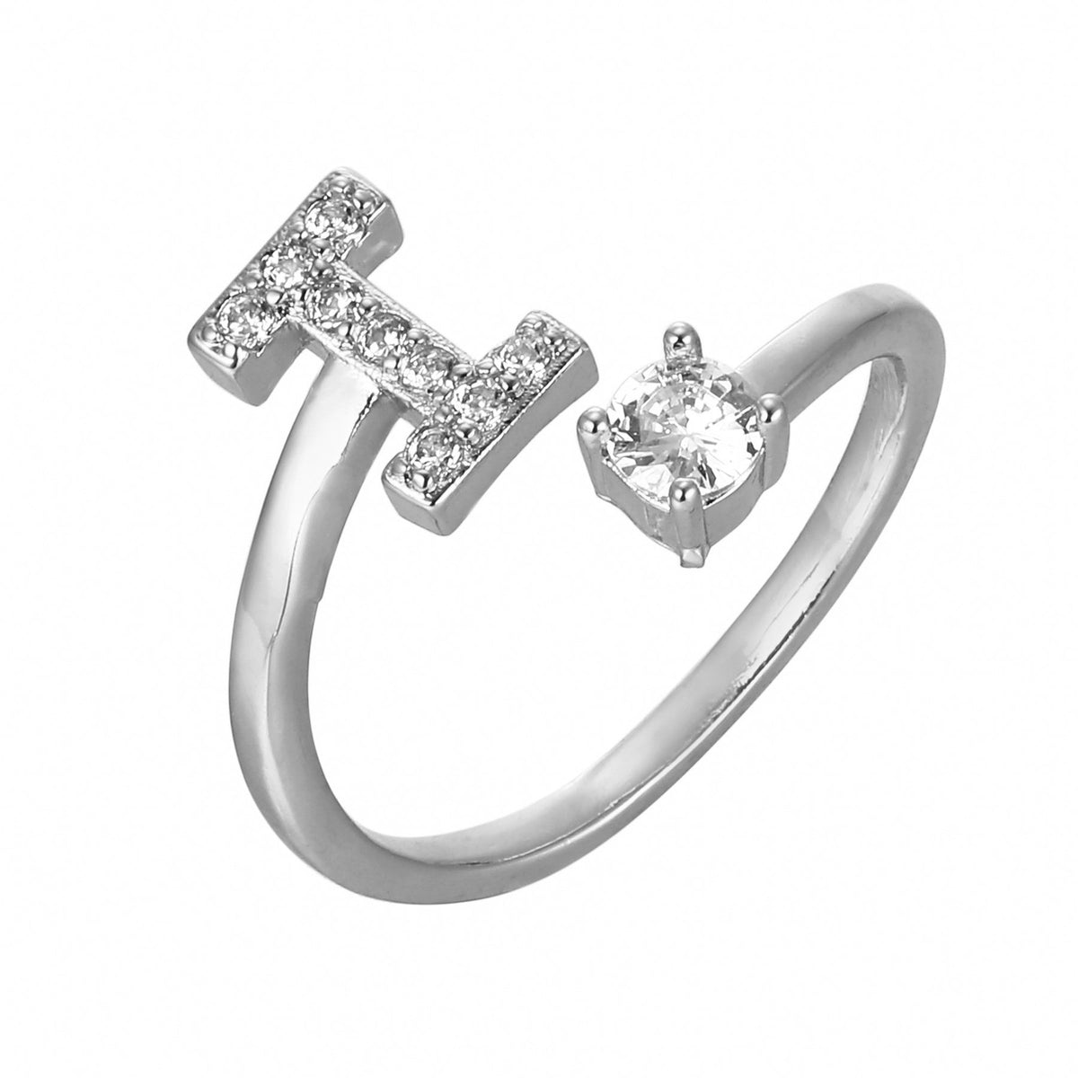 Bague initiale personnalisée et élégante