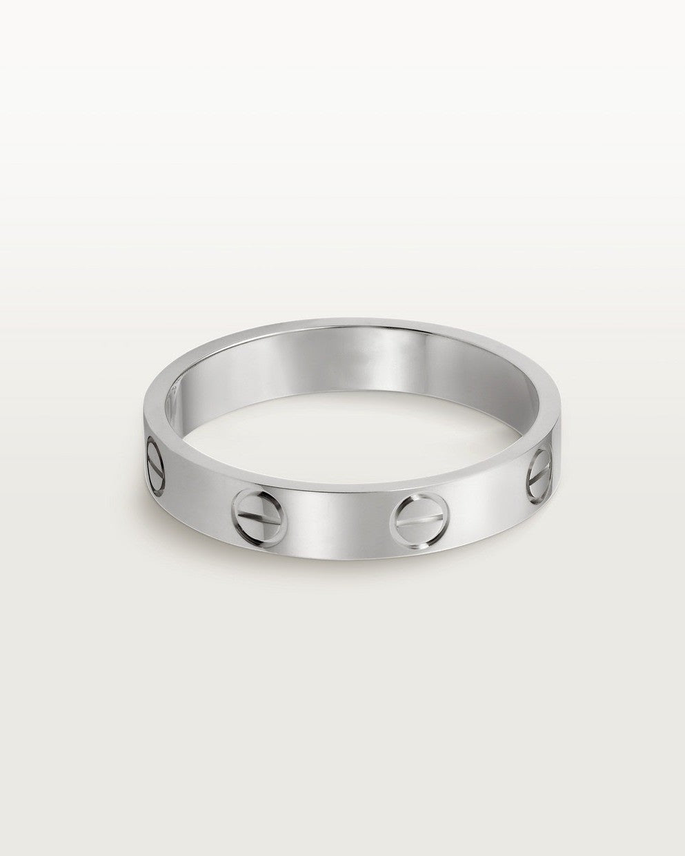 Bague mixte en alliage de zinc argenté