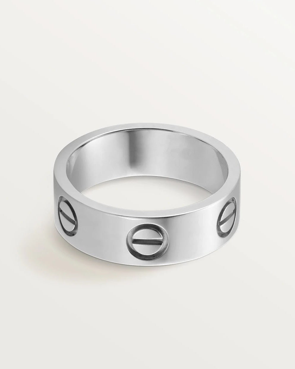 Bague mixte en alliage de zinc argenté