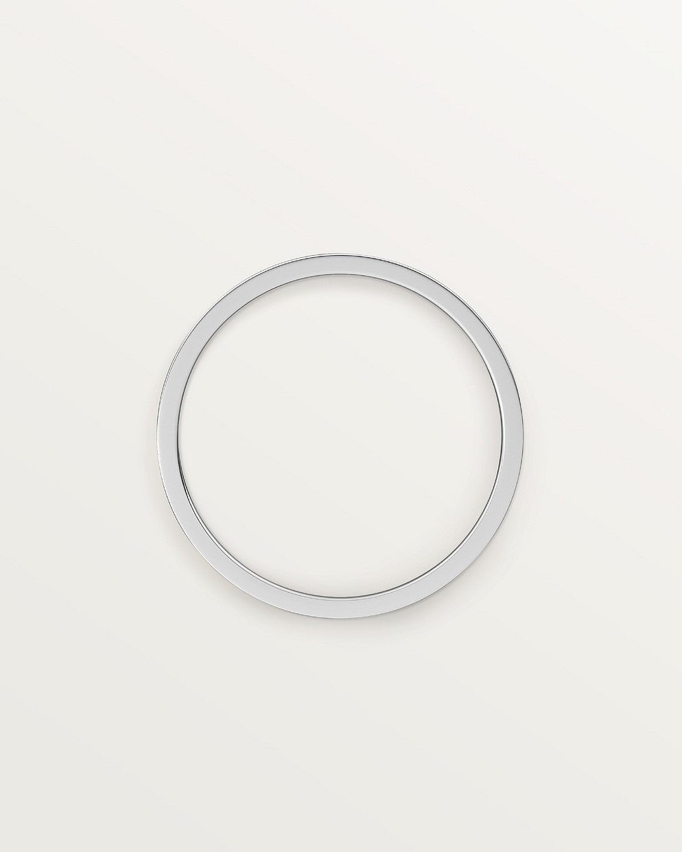 Bague mixte en alliage de zinc argenté