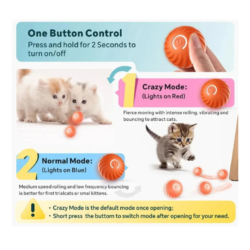 Balle interactive automatique pour chiens et chats