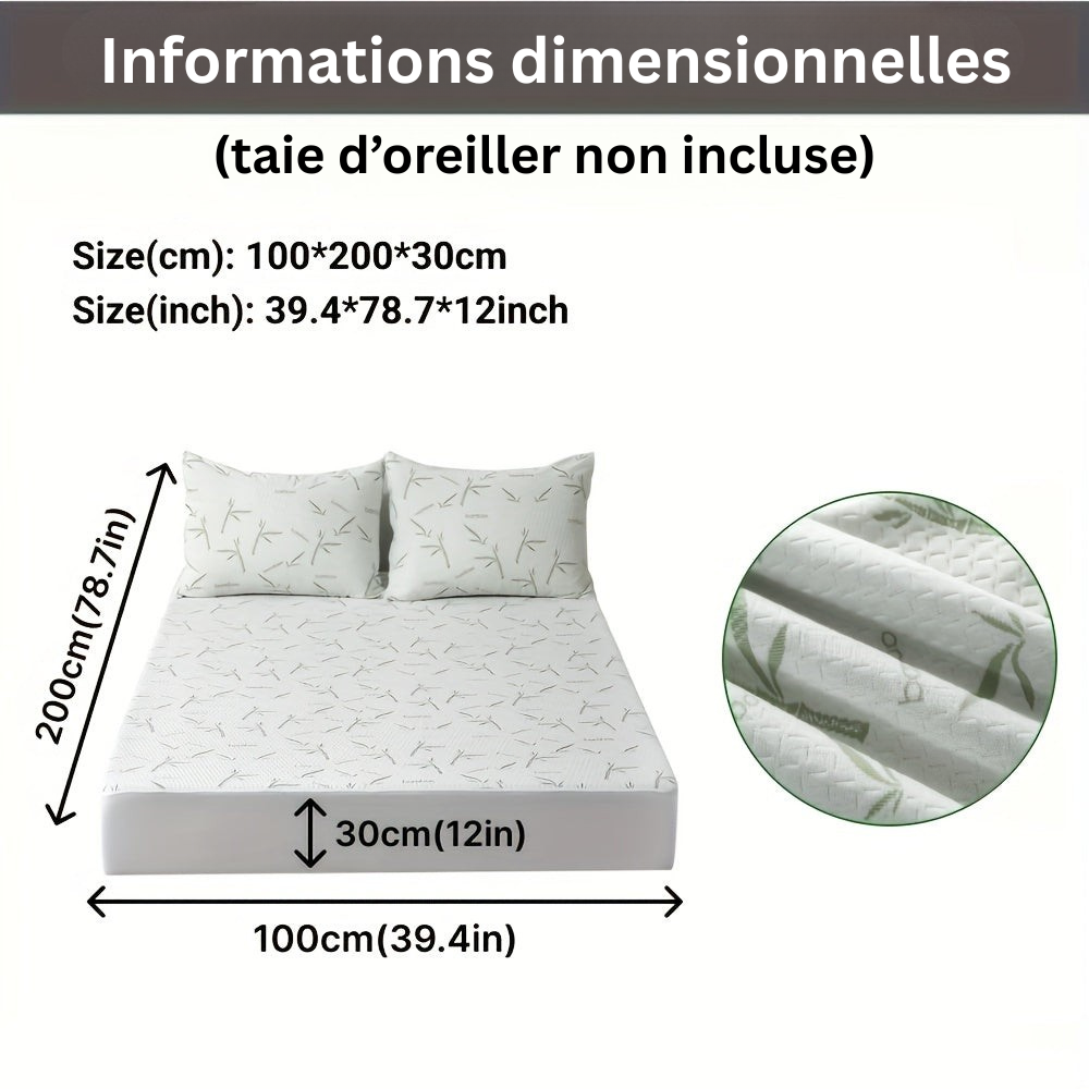 BambooCool Mattress Protector – Breathable and Cooling for Improved Sleep Comfort
